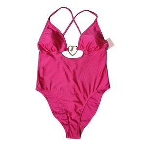 Juicy Couture Hot Pink One-piece Swimsuit Size XL